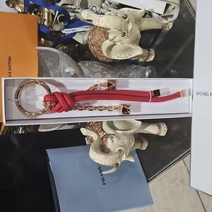 Michael Kors Red and Gold Keychain